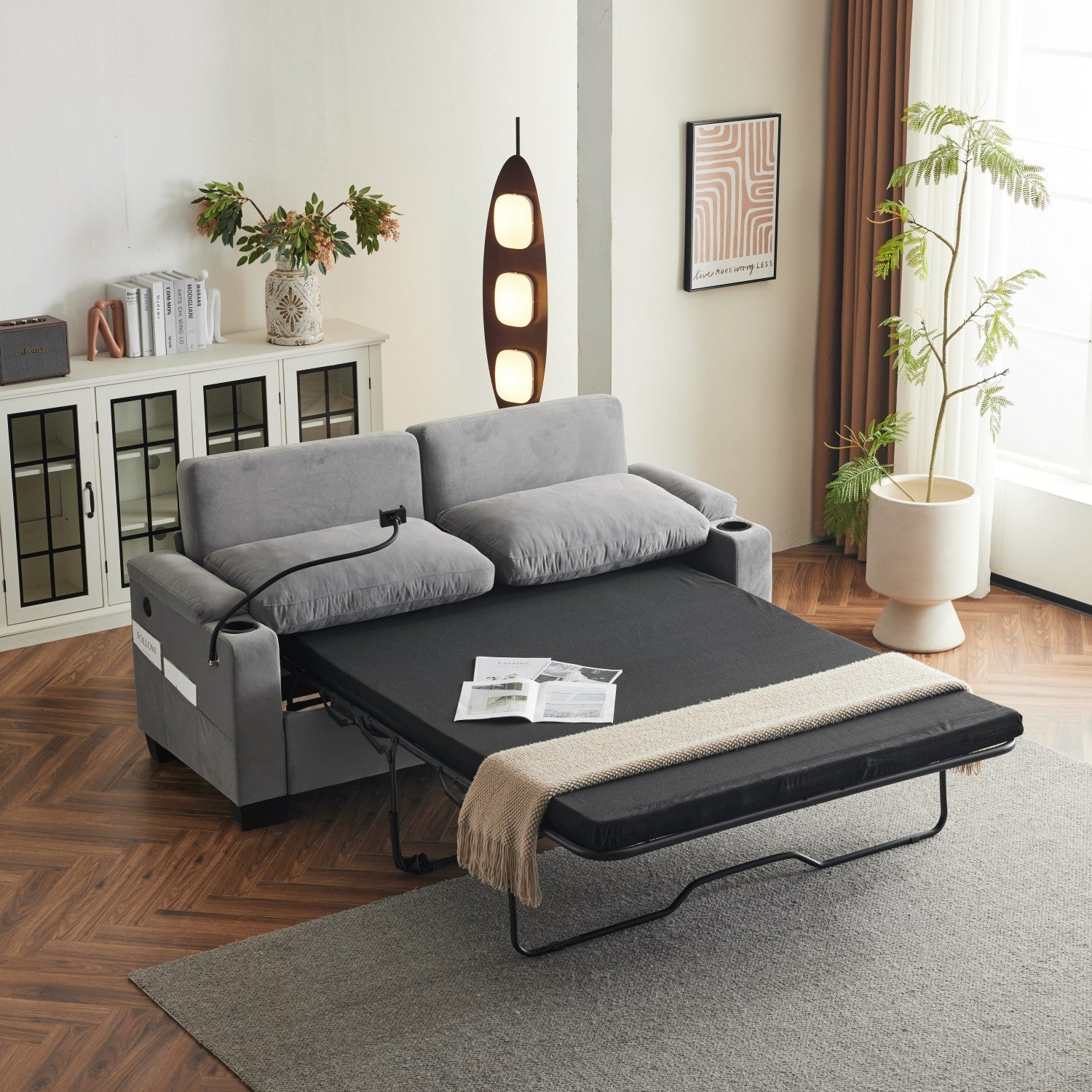 2-in-1 Convertible Sleeper Sofa Bed S8