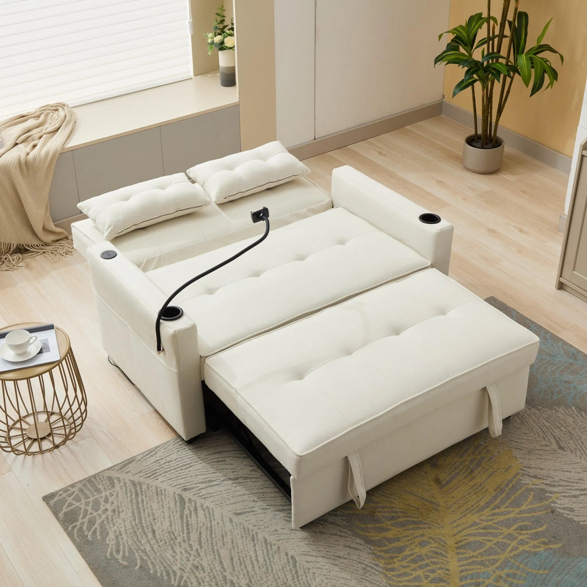 Welax 3-in-1 Convertible Sleeper Sofa Bed Loveseat S3L