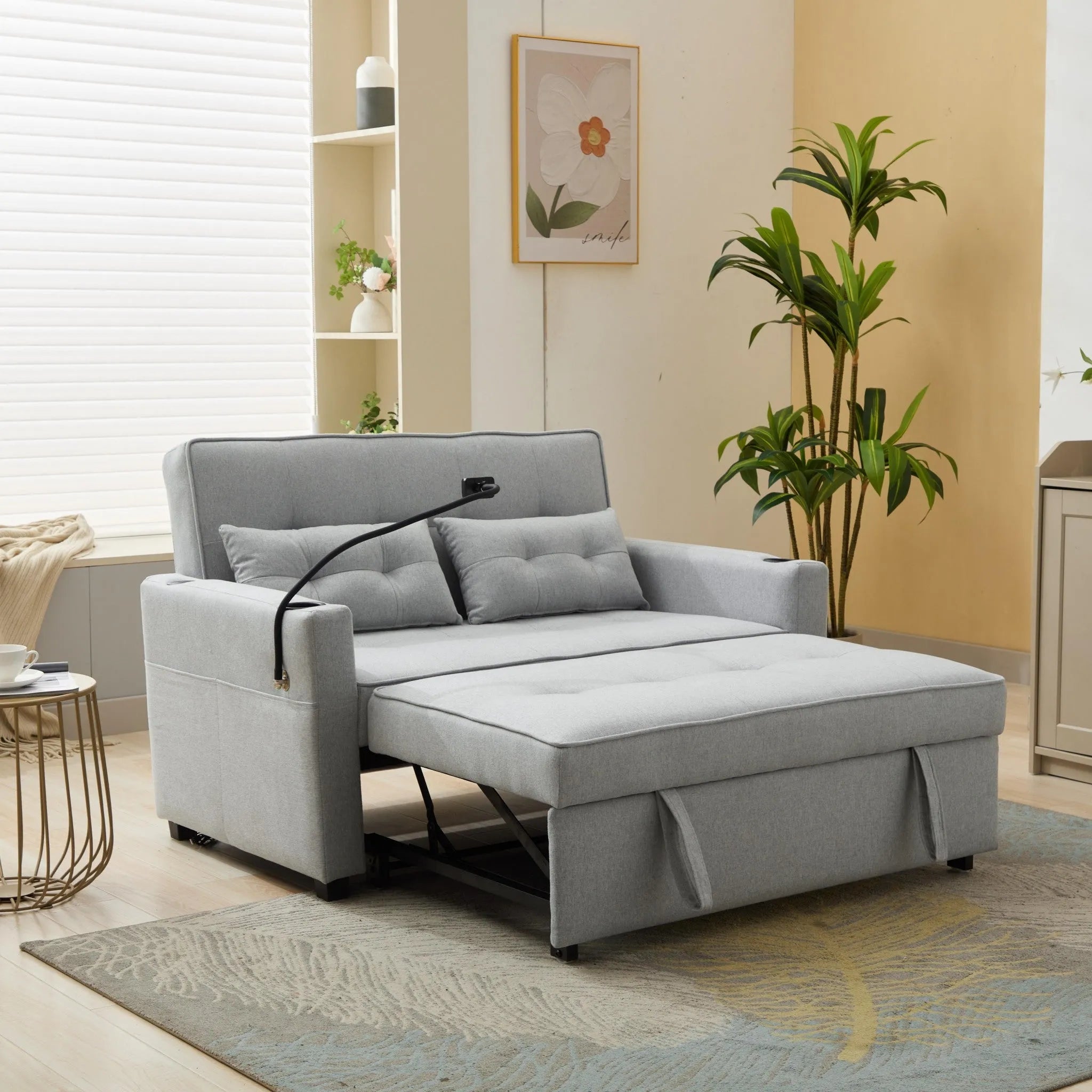 Welax 3-in-1 Convertible Sleeper Sofa Bed Loveseat S3L