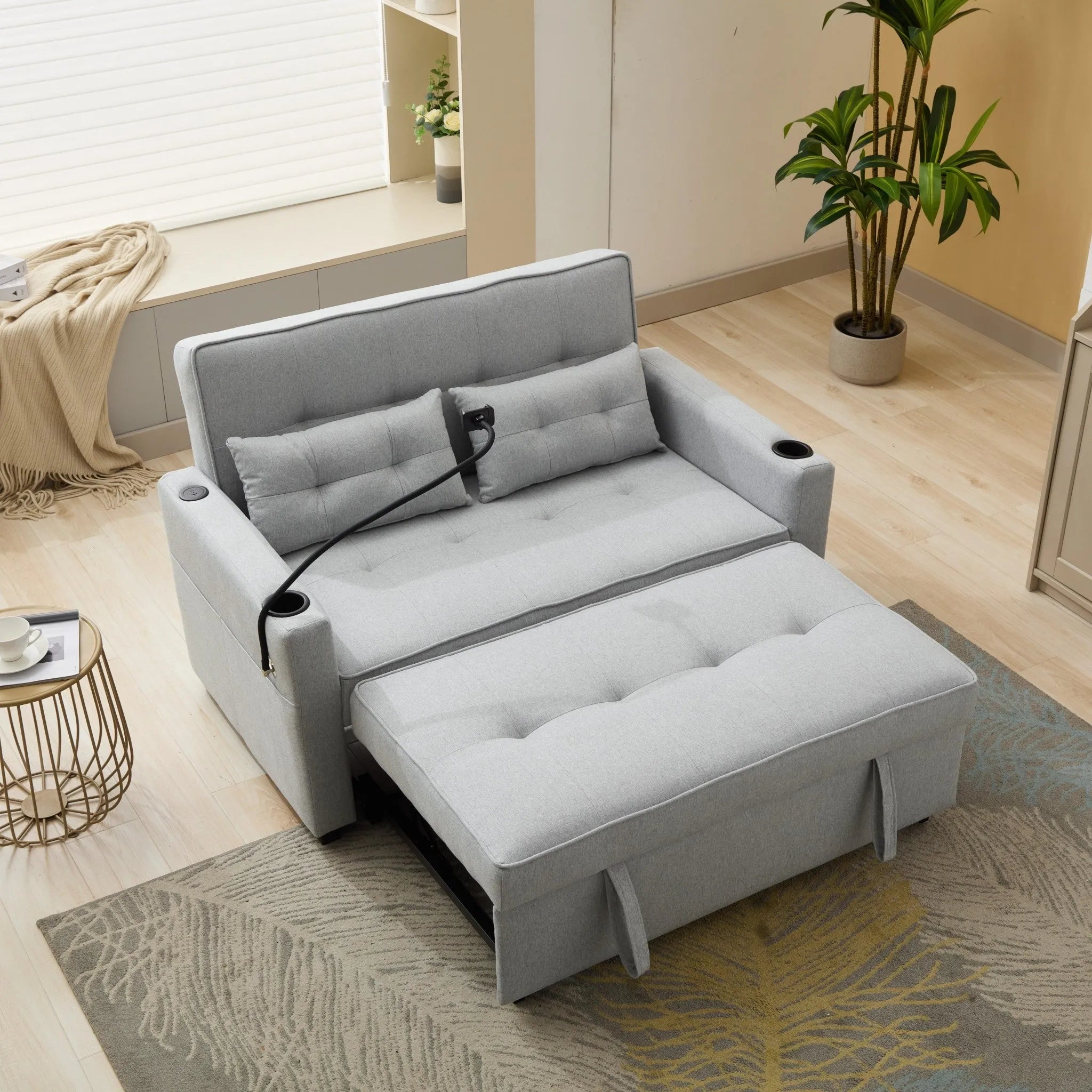 Welax 3-in-1 Convertible Sleeper Sofa Bed Loveseat S3L