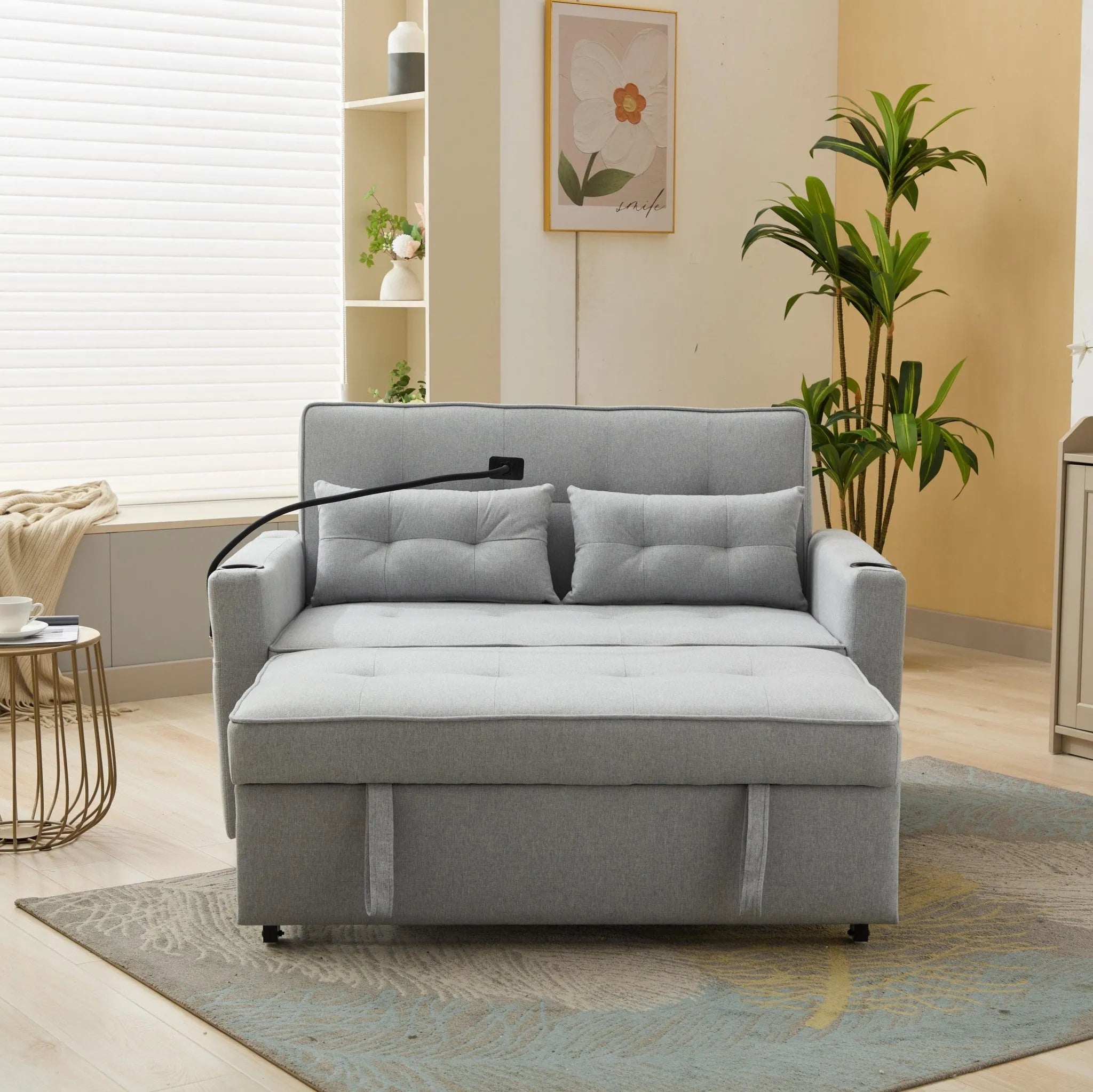 Welax 3-in-1 Convertible Sleeper Sofa Bed Loveseat S3L