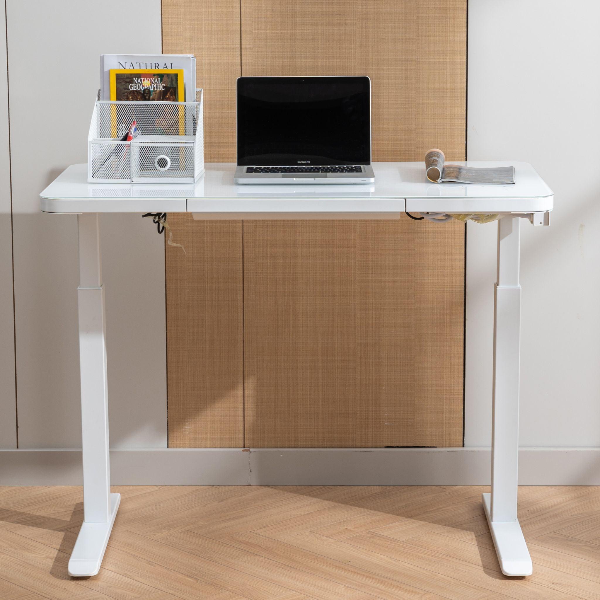 Electric Smart Standing Desk Pro With Tempered Glass Tabletop - Honsit Chair