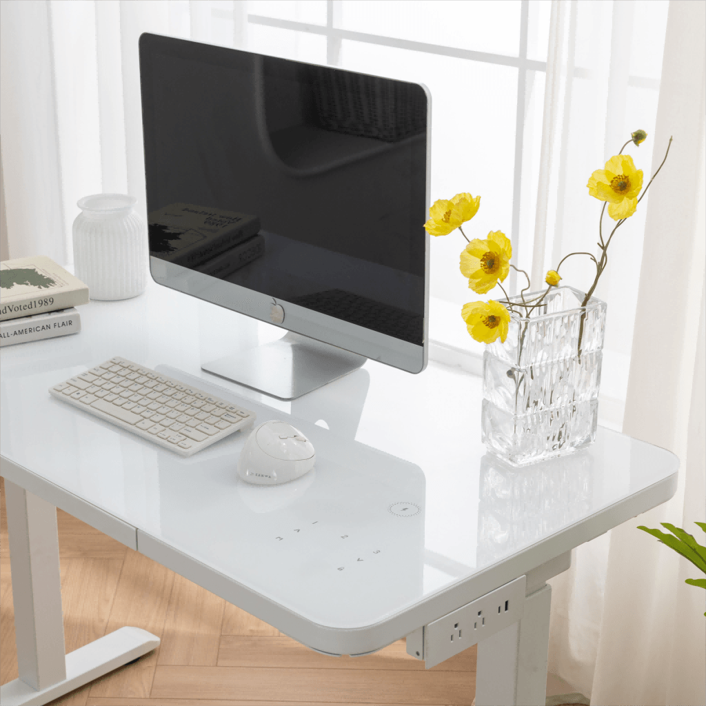 Electric Smart Standing Desk Pro With Tempered Glass Tabletop - Honsit Chair